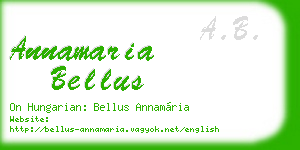 annamaria bellus business card