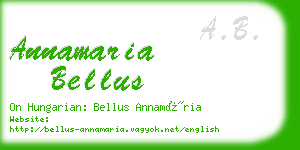 annamaria bellus business card